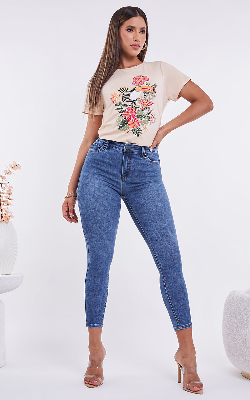 BASIC SKINNY ANKLE JEANS