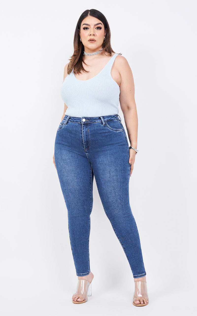 PLUS SIZE SKINNY ANKLE JEANS