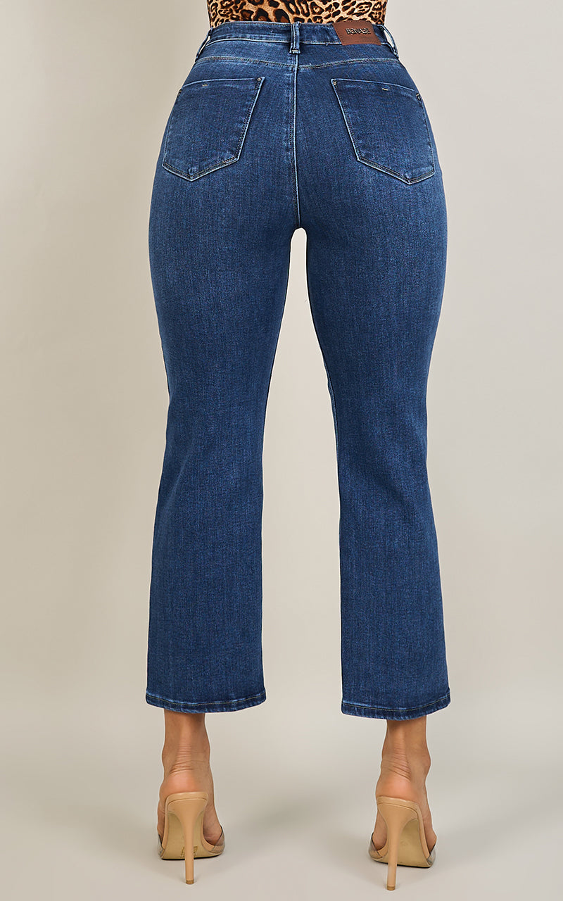 BASIC STRAIGHT CROPED JEANS
