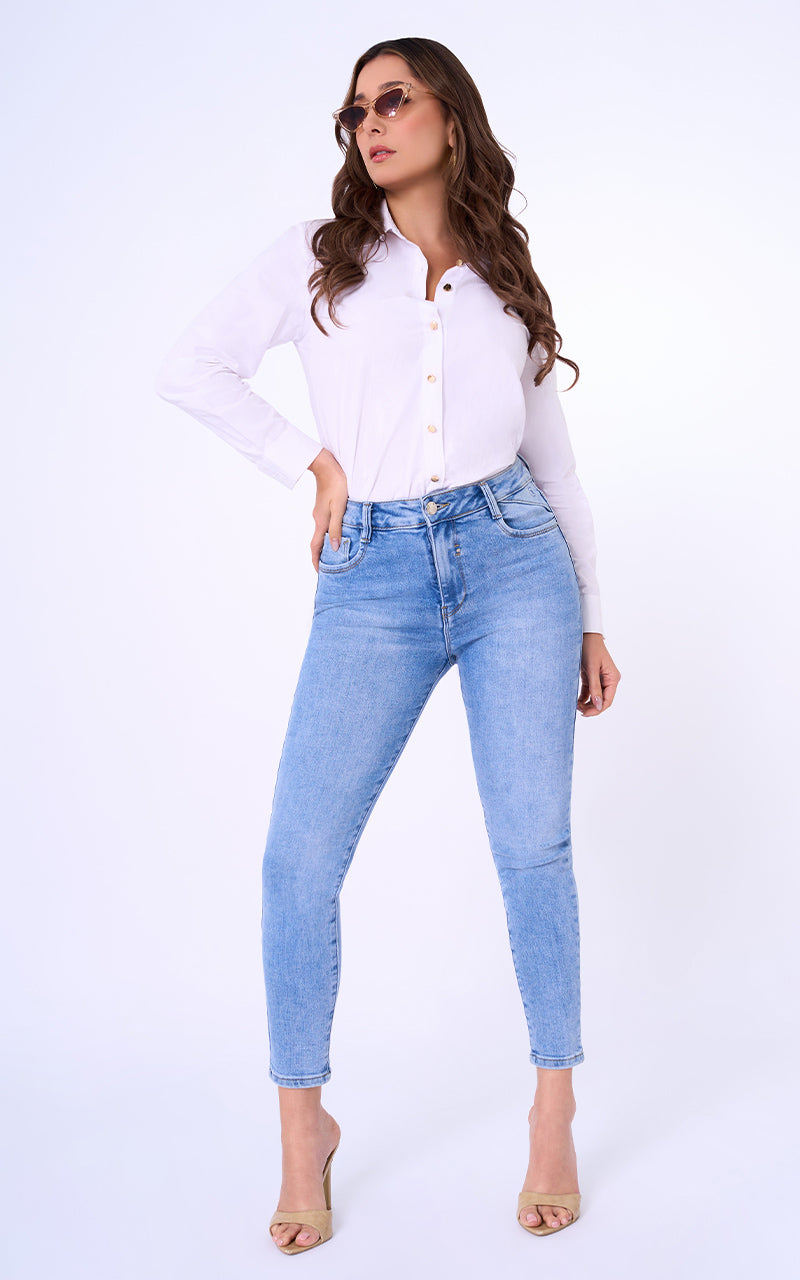 BASIC SKINNY ANKLE JEANS