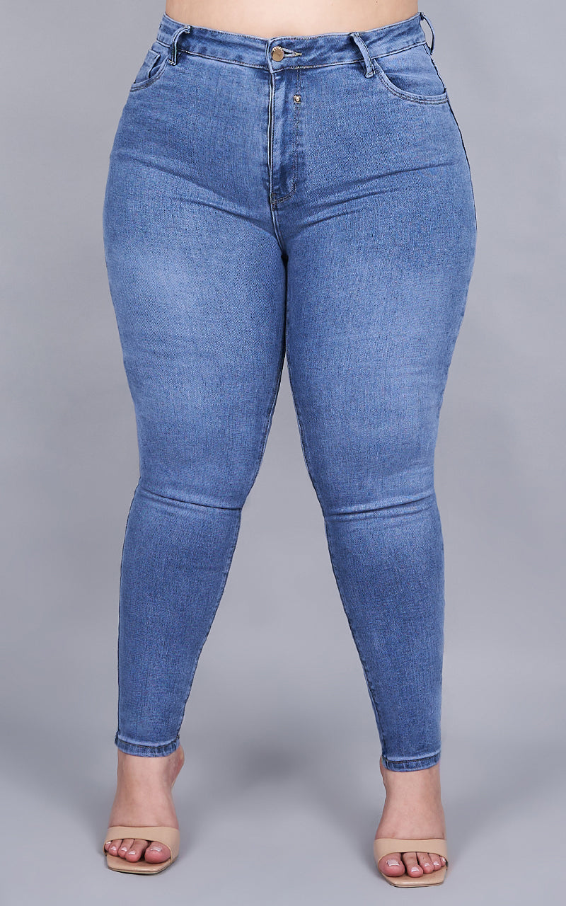 PLUS SIZE SKINNY ANKLE JEANS