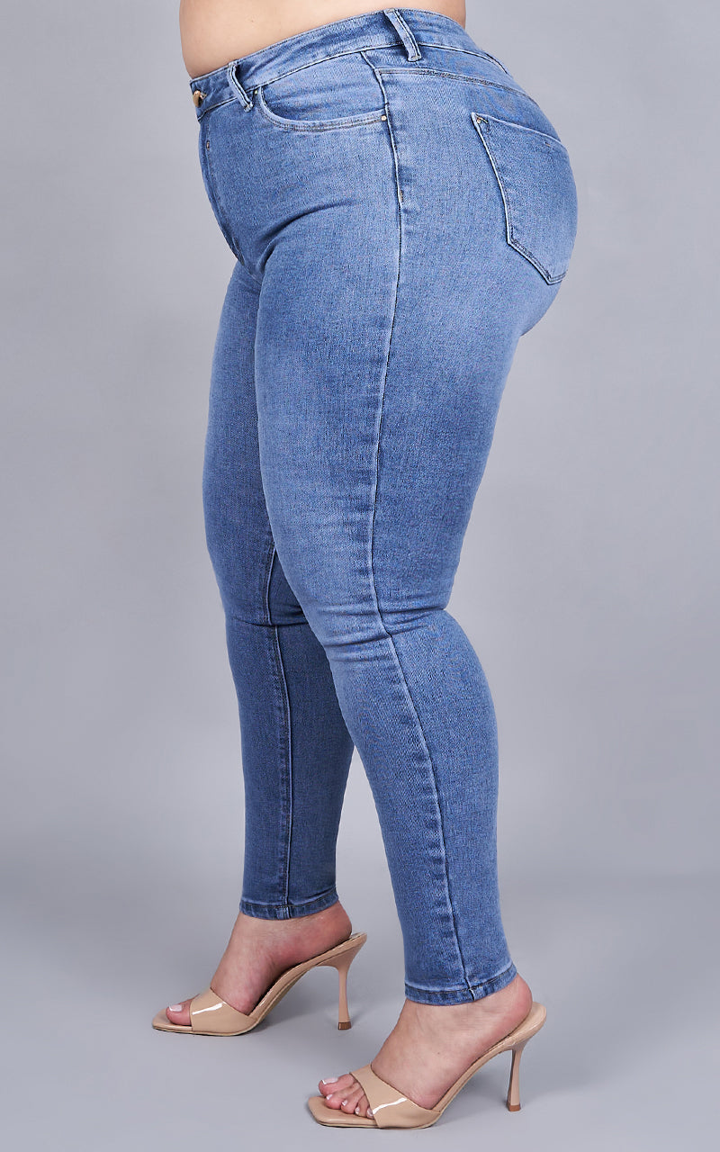 PLUS SIZE SKINNY ANKLE JEANS
