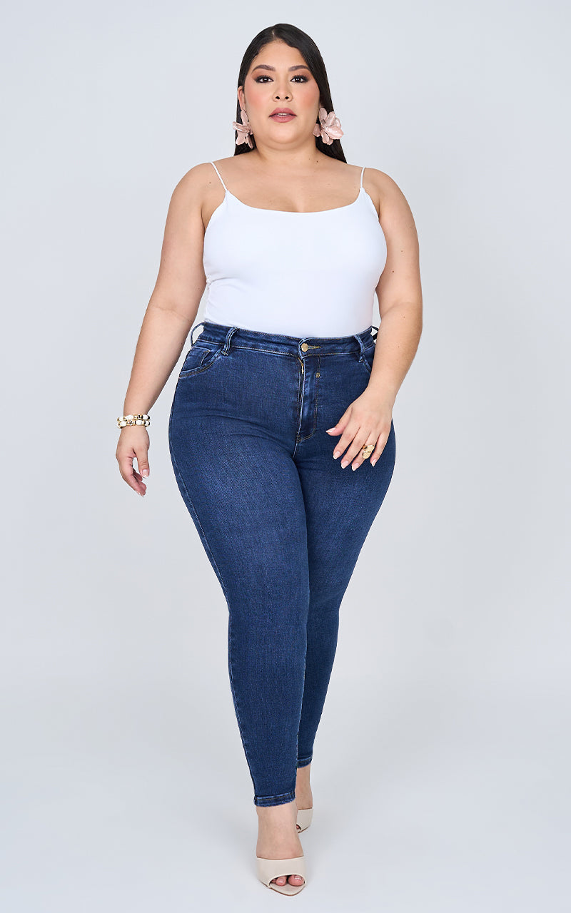 PLUS SIZE SKINNY ANKLE JEANS