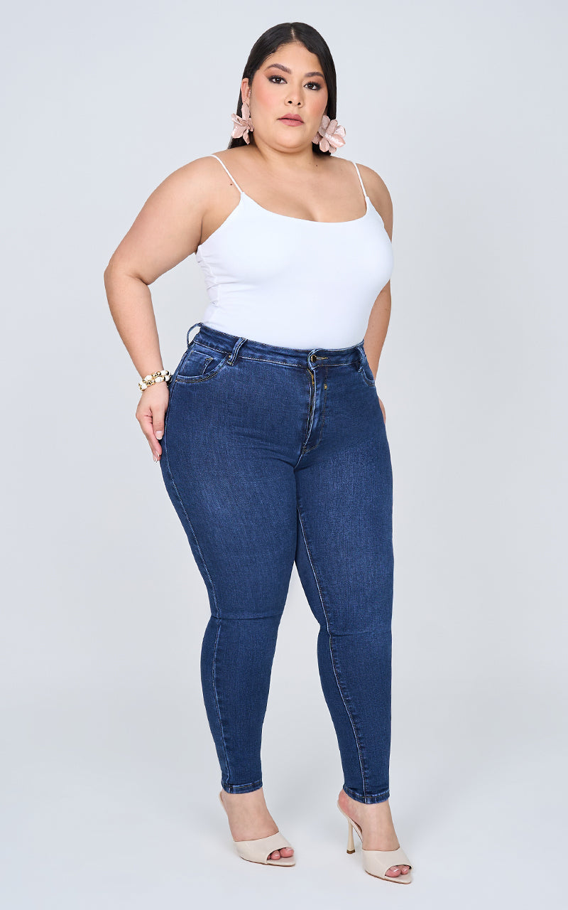 PLUS SIZE SKINNY ANKLE JEANS