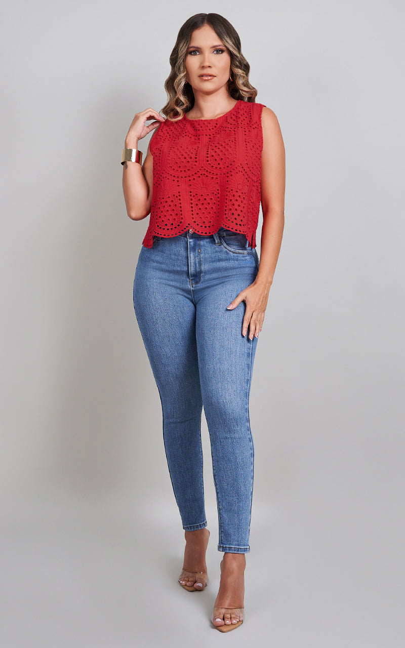 SCARLET CHARM BLOUSE
