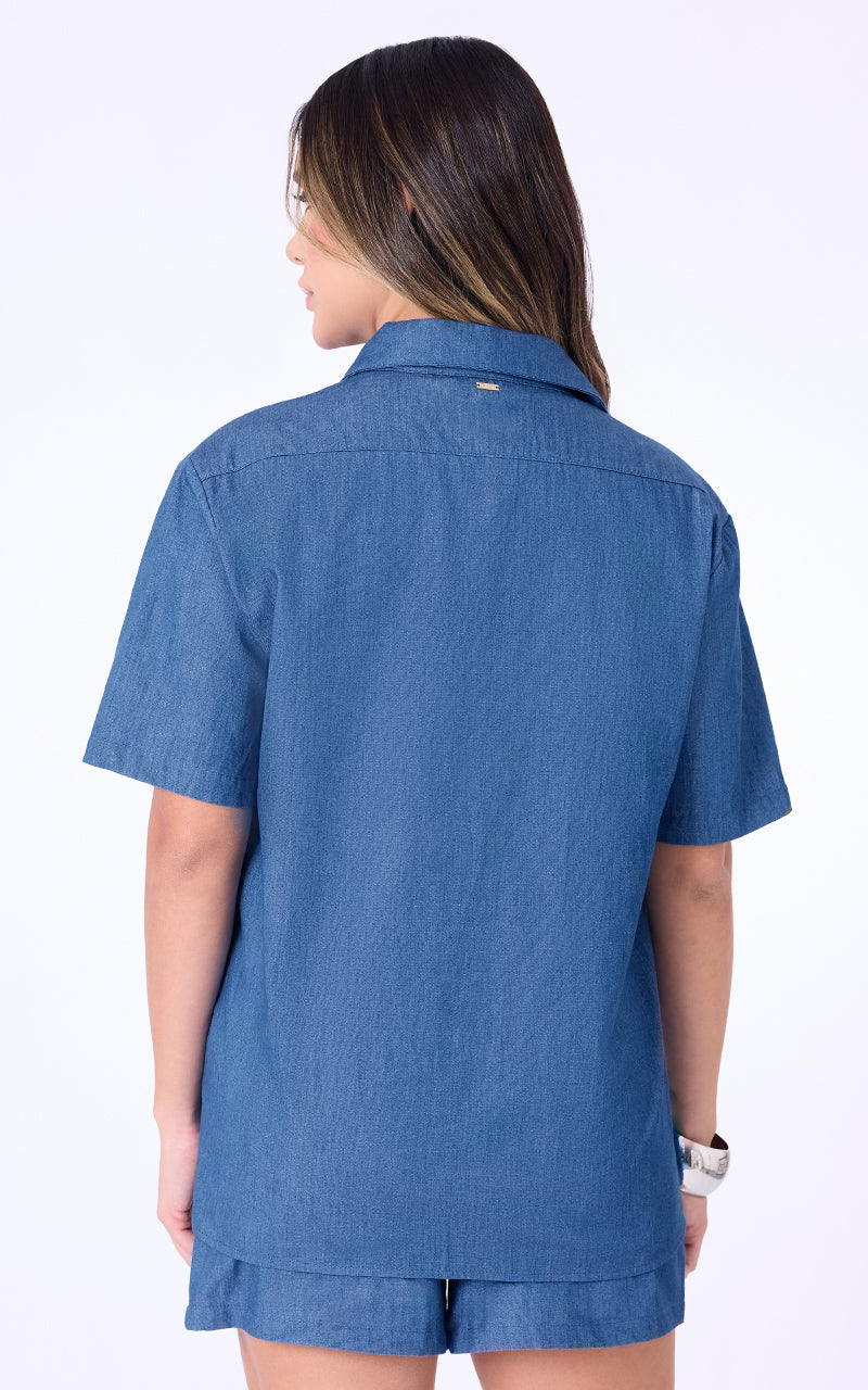CAMISA DENIM CON BORDADOS