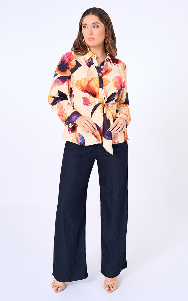 CAMISA ESTAMPADA MANGA LARGA