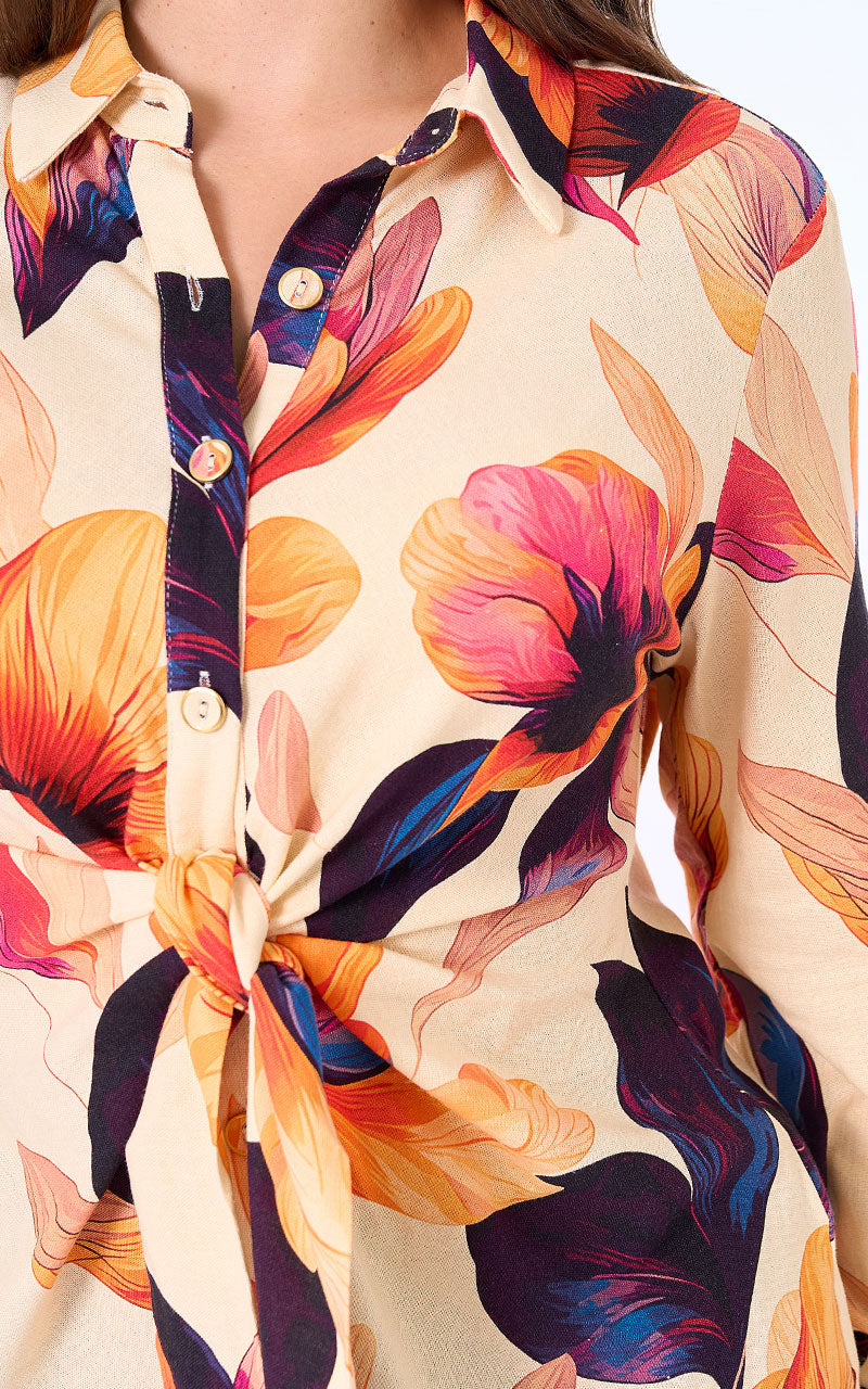 CAMISA ESTAMPADA MANGA LARGA