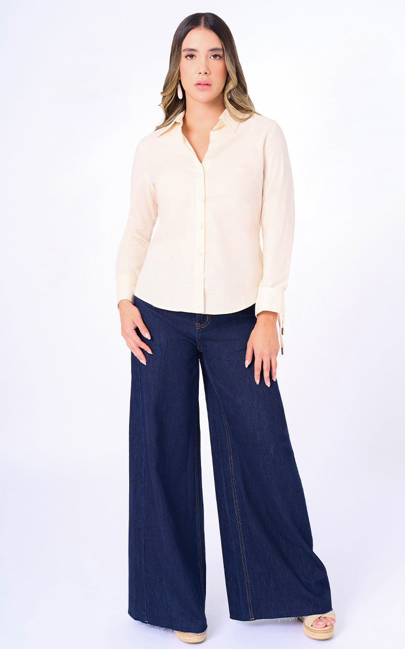CAMISA BLANCA MANGA LARGA
