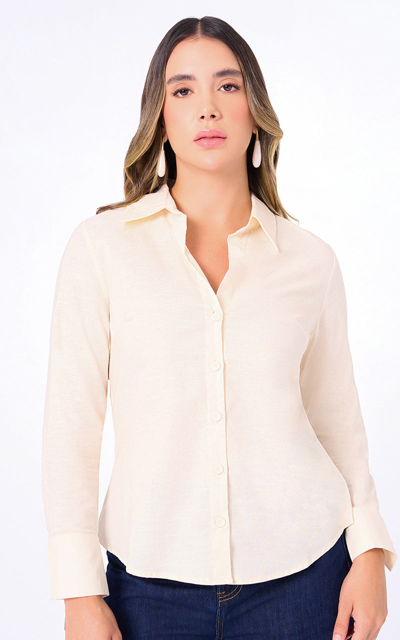 CAMISA BLANCA MANGA LARGA