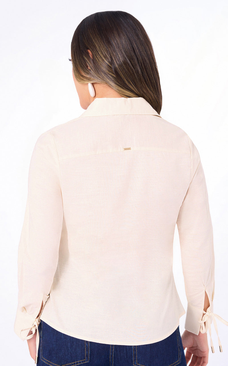 CAMISA BLANCA MANGA LARGA