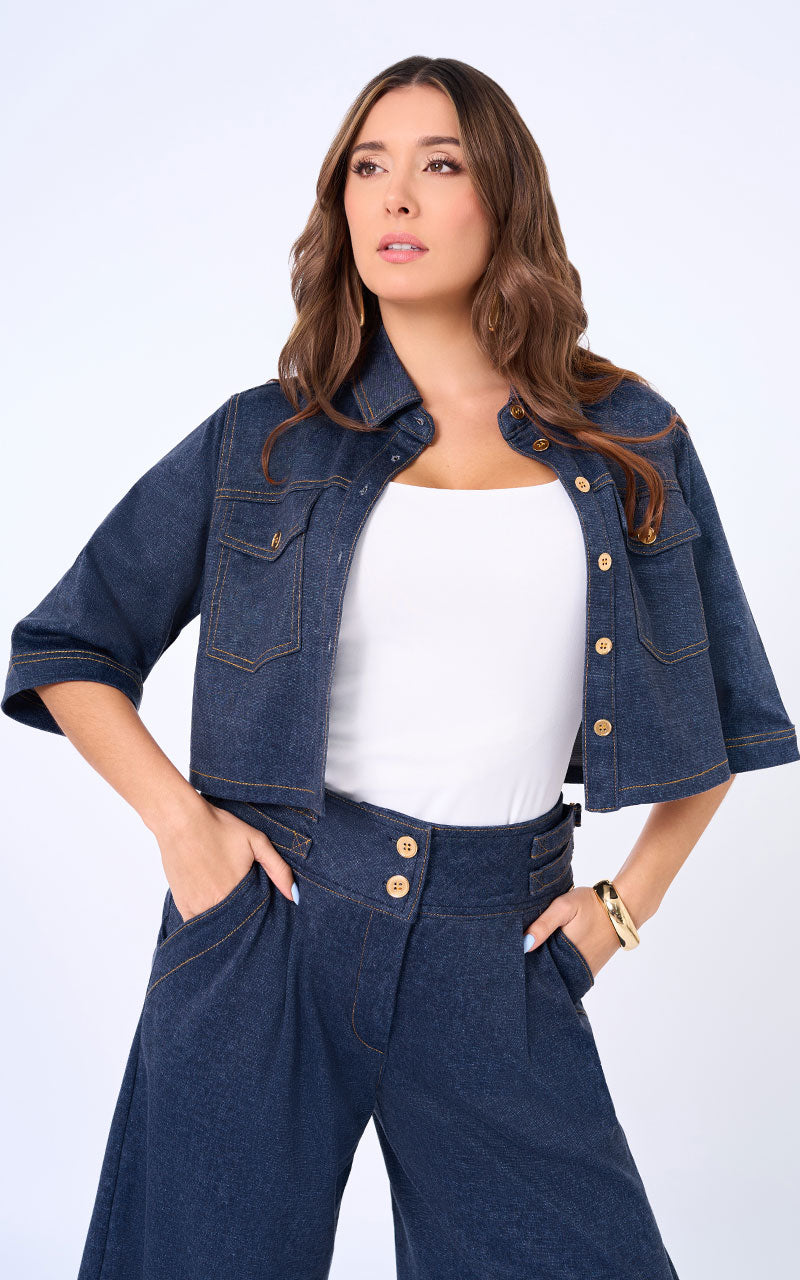 CONJUNTO DENIM CAMISA Y PANTALÓN