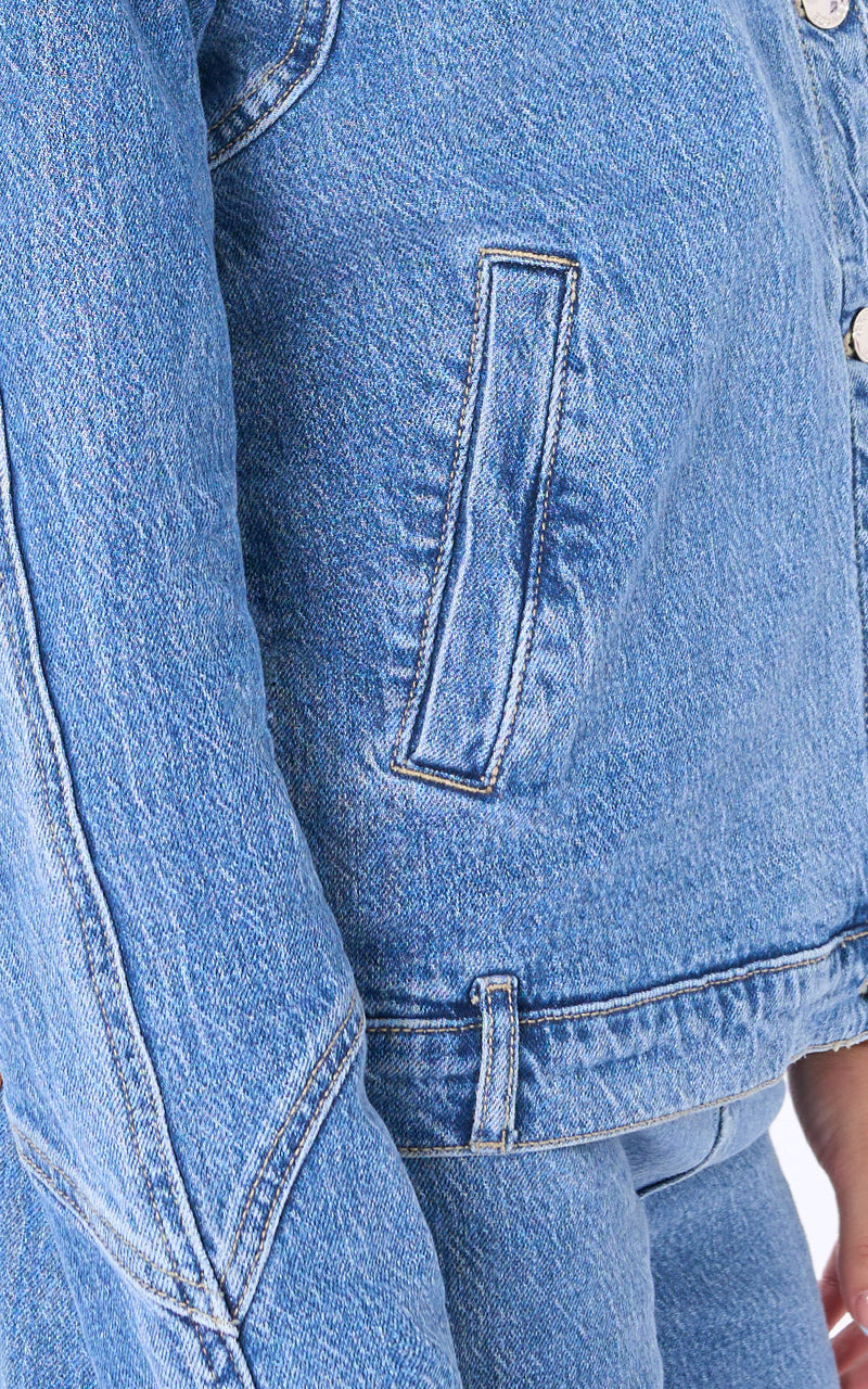 CHAQUETA DENIM CON SUEDE