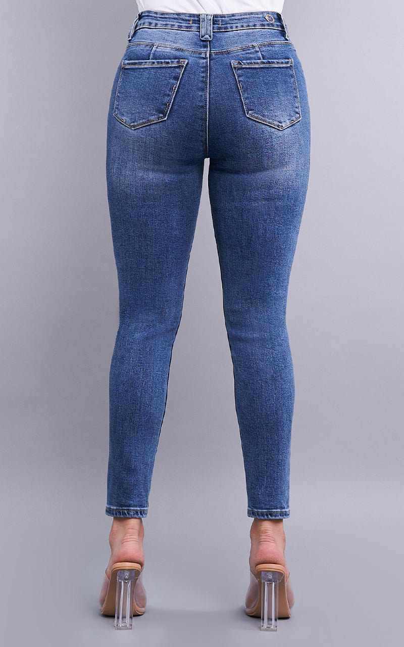 JEANS SKINNY ANKLE TIRO ALTO