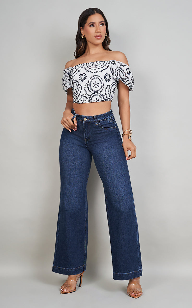 CRISTEL WIDE LEG JEANS
