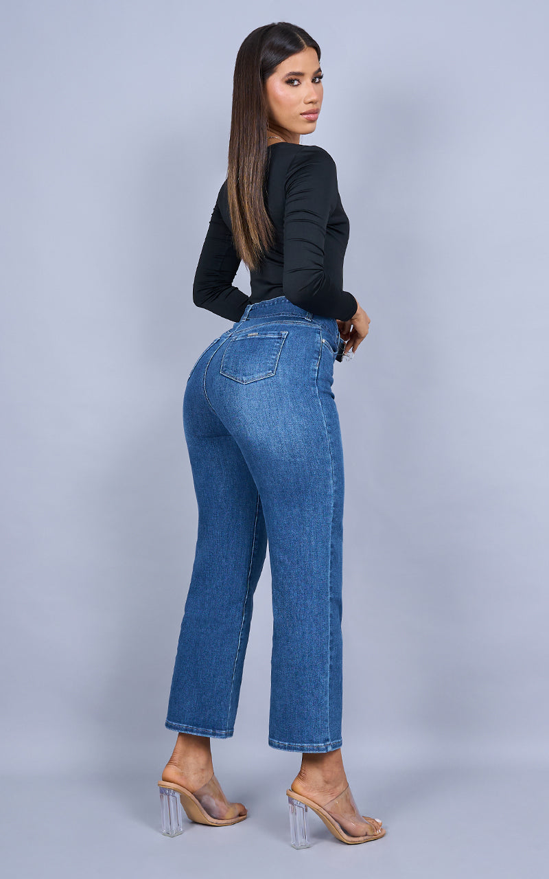 FABIANA STRAIGHT CROPPED JEANS