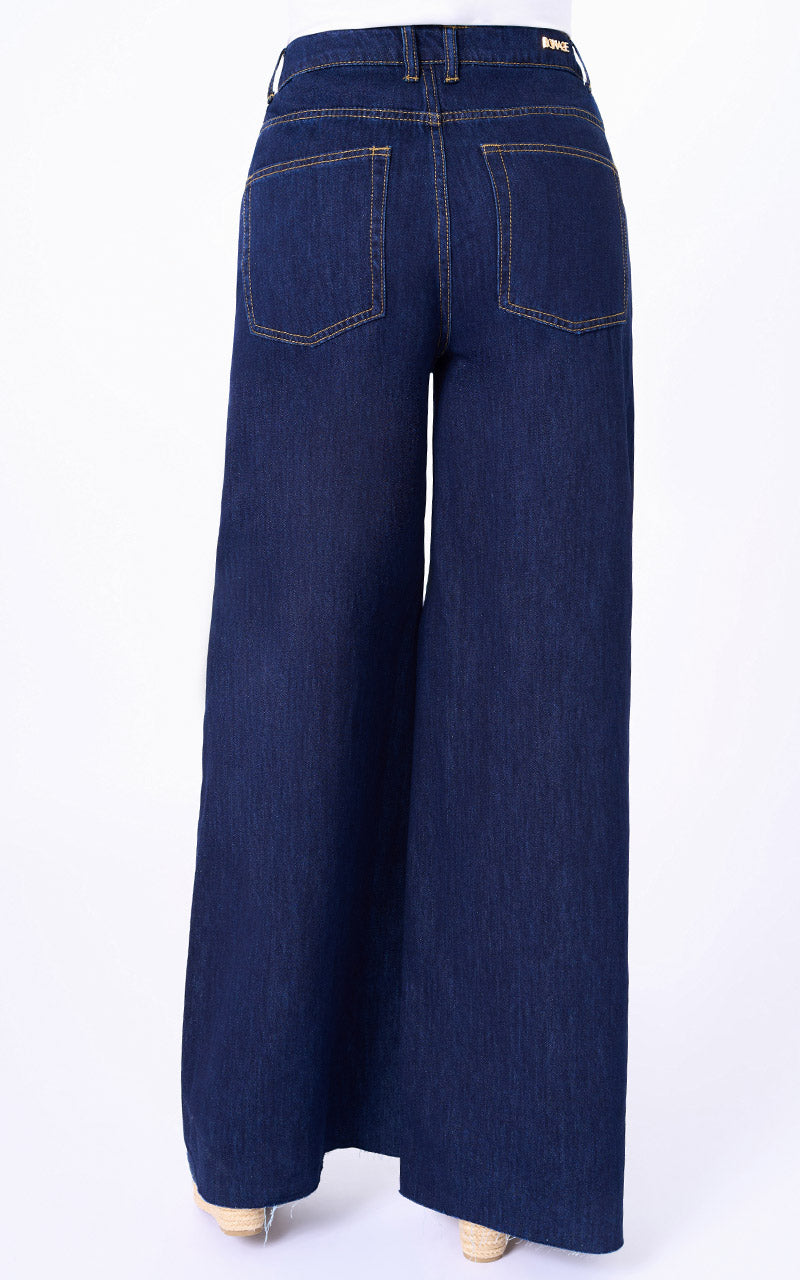 JEANS WIDE LEG TIRO ALTO
