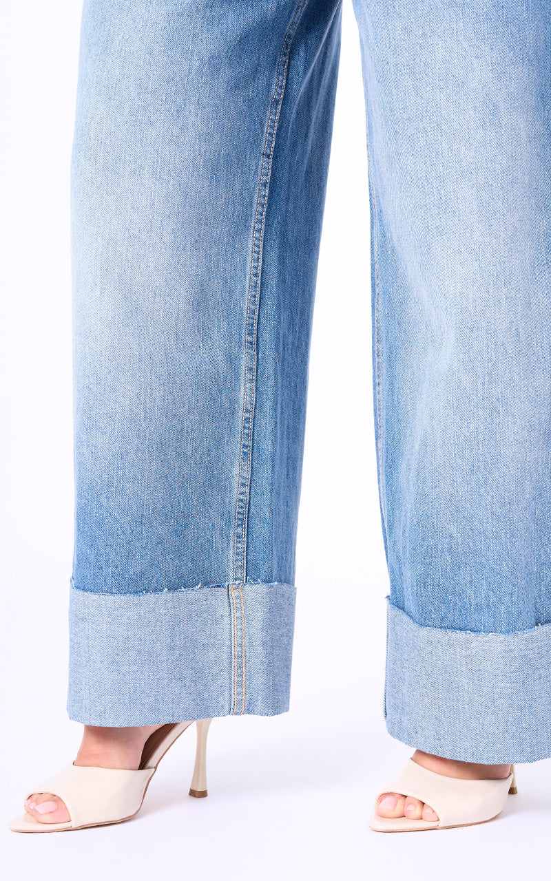 JEANS BAGGY CROPPED TIRO ALTO