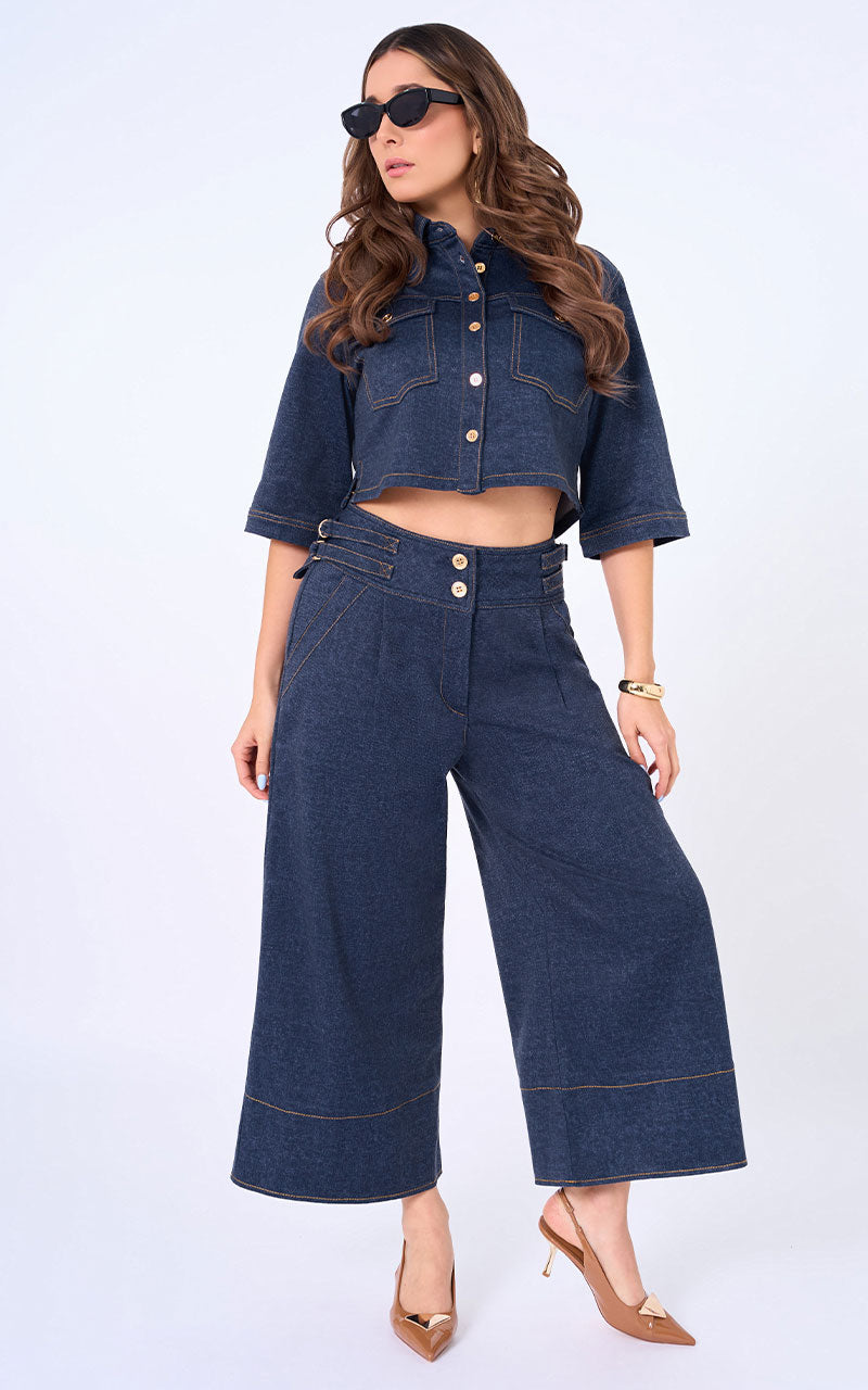 CONJUNTO DENIM CAMISA Y PANTALÓN