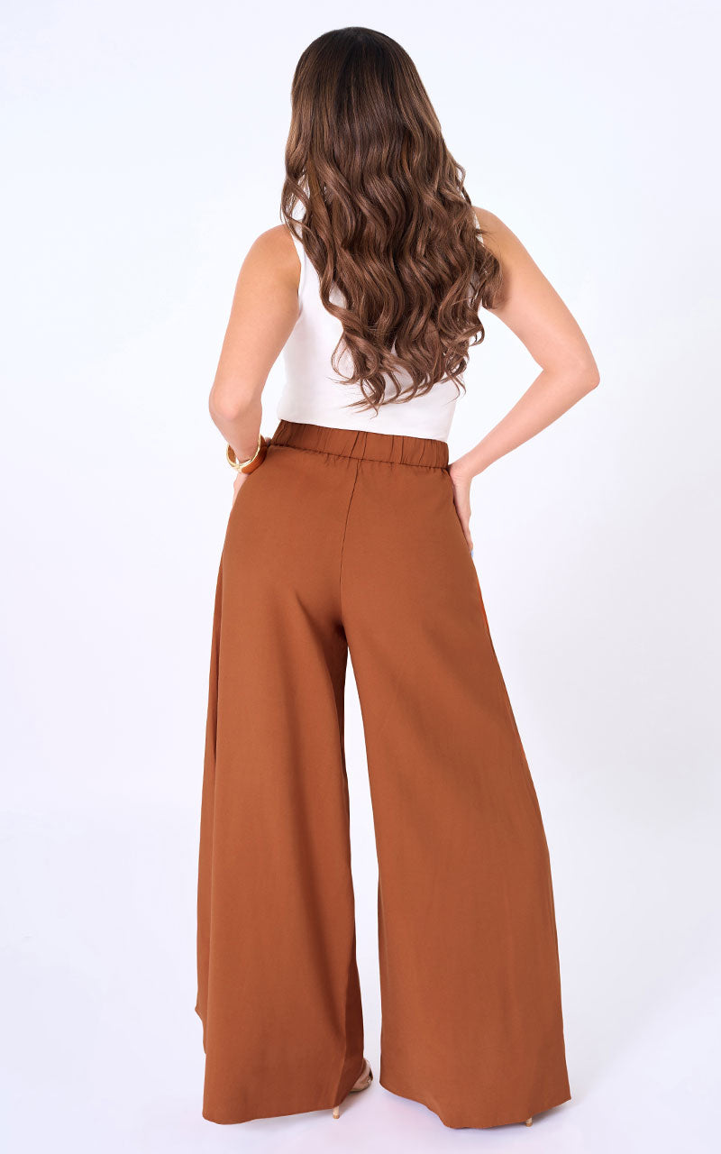 PANTALON WIDE LEG UNICOLOR