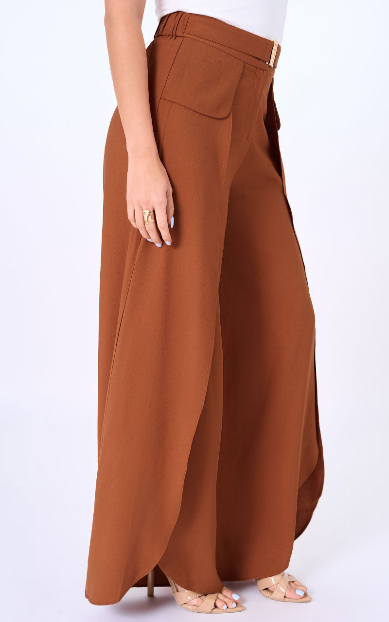 PANTALON WIDE LEG UNICOLOR