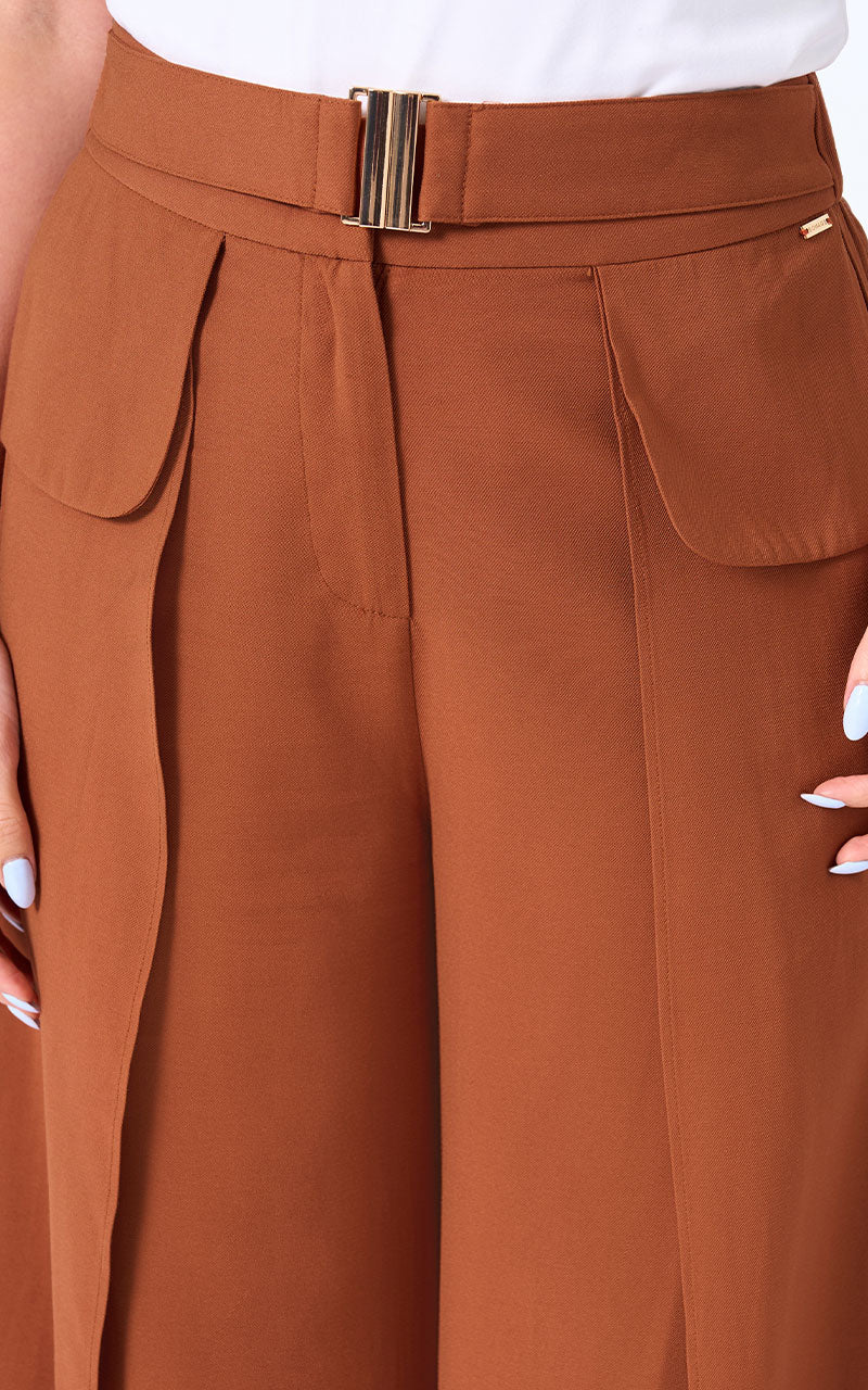 PANTALON WIDE LEG UNICOLOR