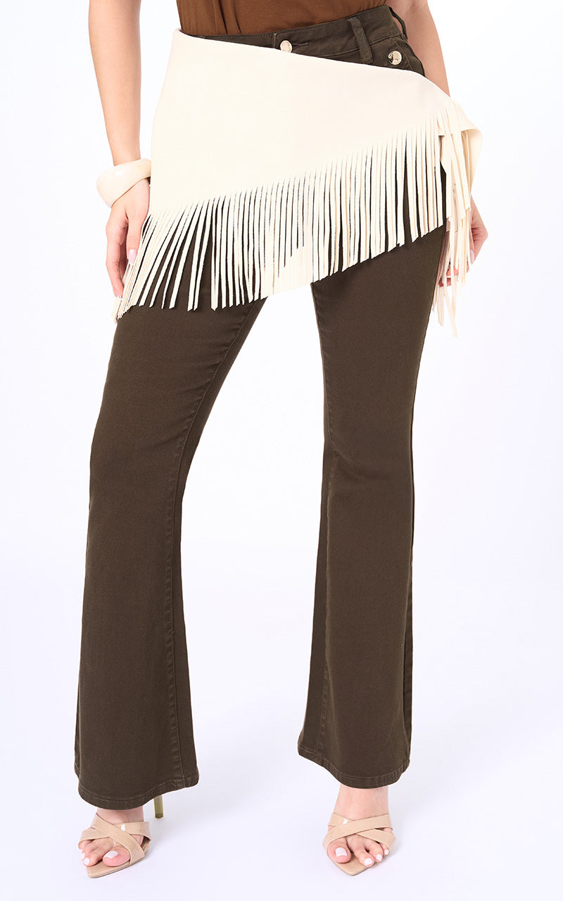 PAREO SUEDE CON FLECOS