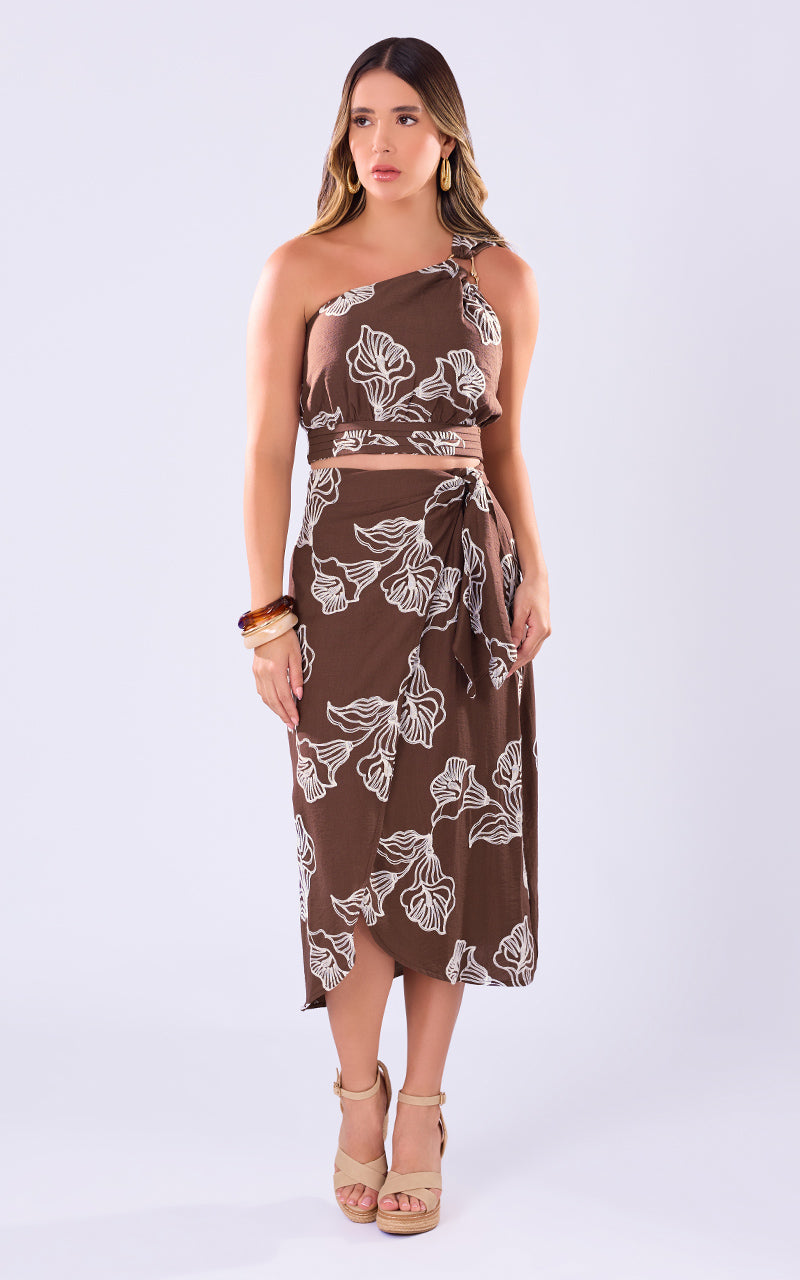 FALDA LARGA ESTAMPADA