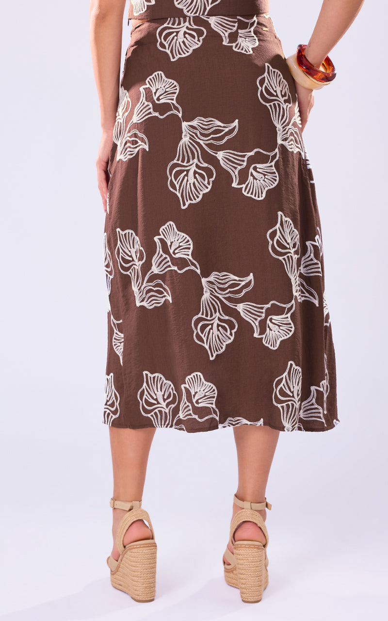FALDA LARGA ESTAMPADA