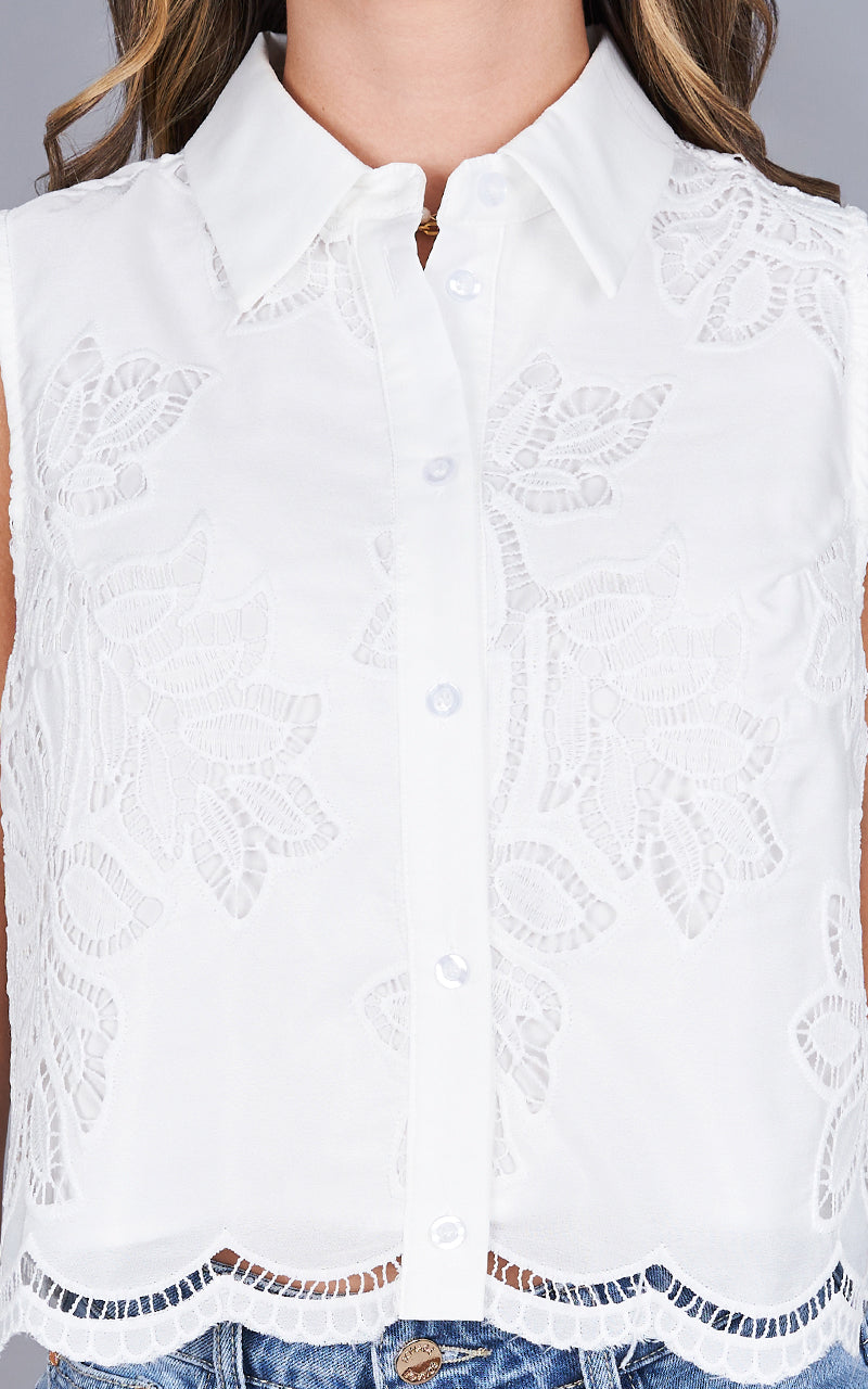 WHITE DAHLIA TOP