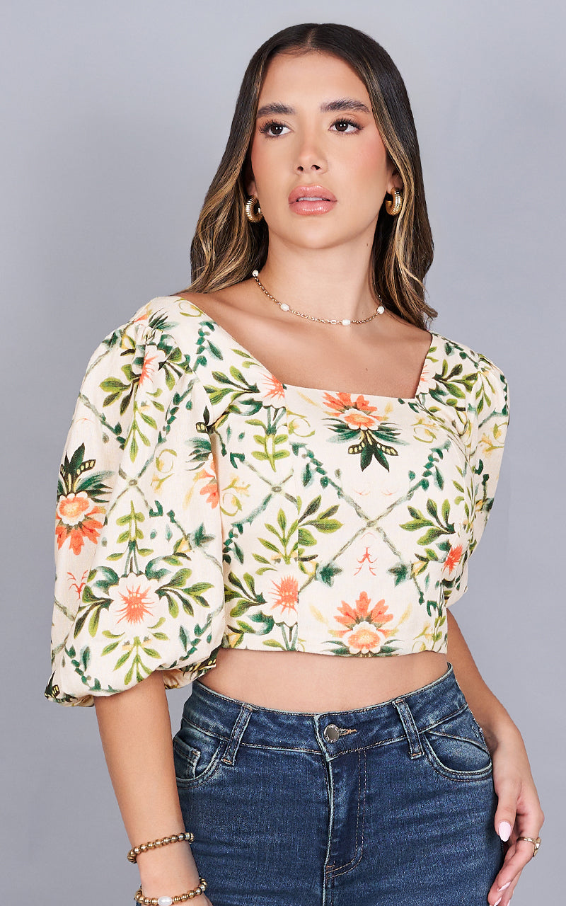 トップス DECO depuis1985 BOTANICAL TOPS TROPICANA MUSE TOP
