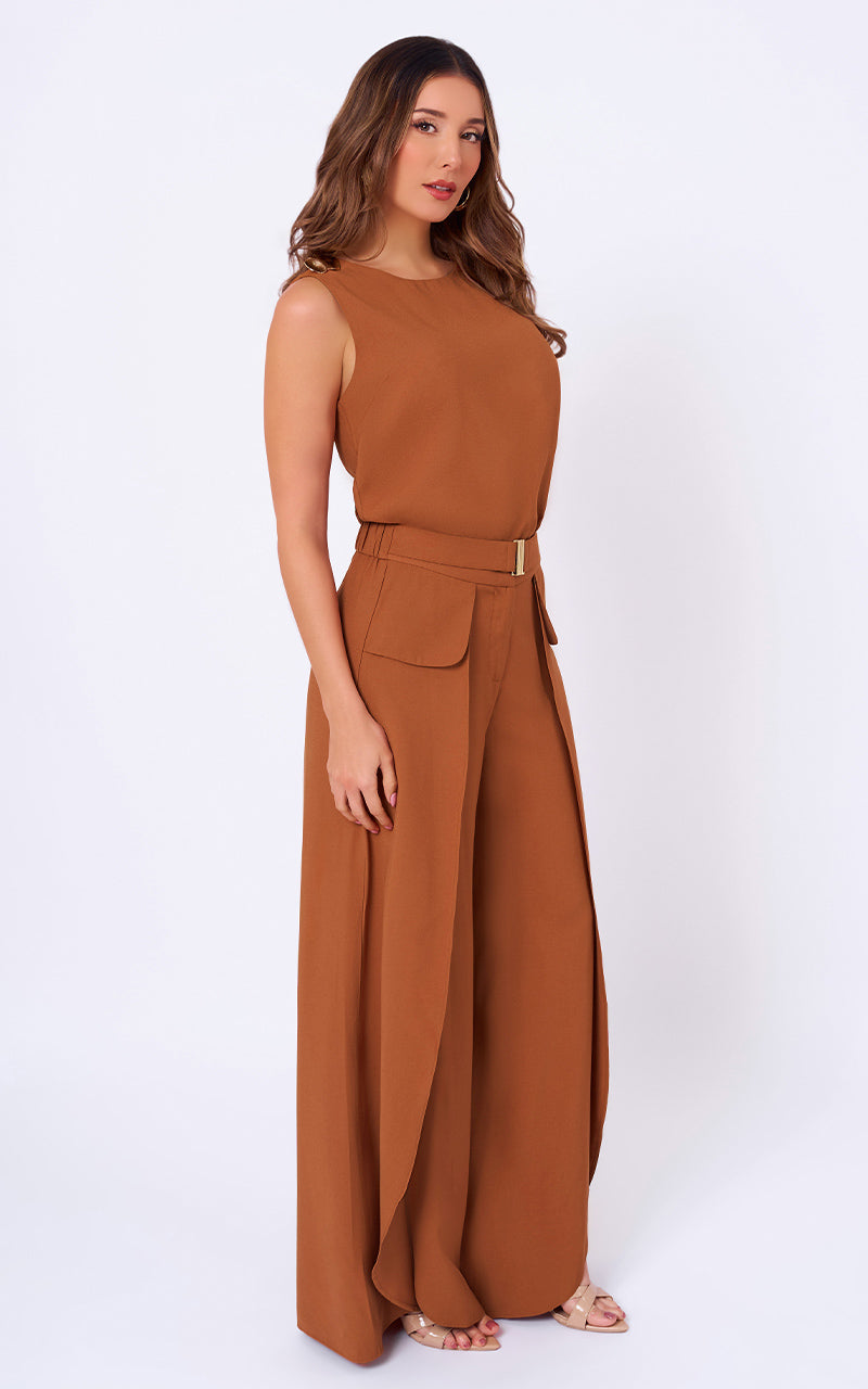 CONJUNTO TOP Y PANTALÓN TERRACOTA