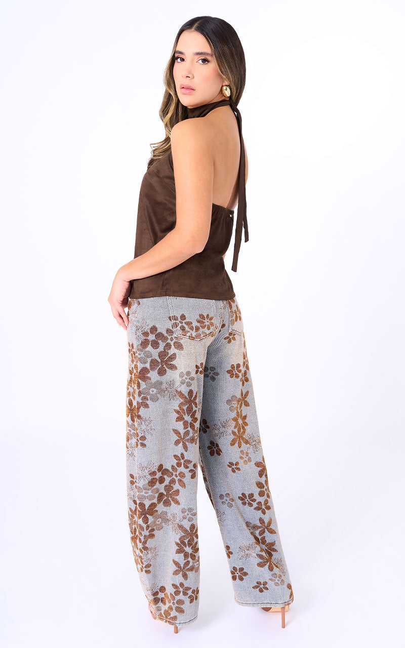 TOP CAFE HALTER CON ARGOLLA