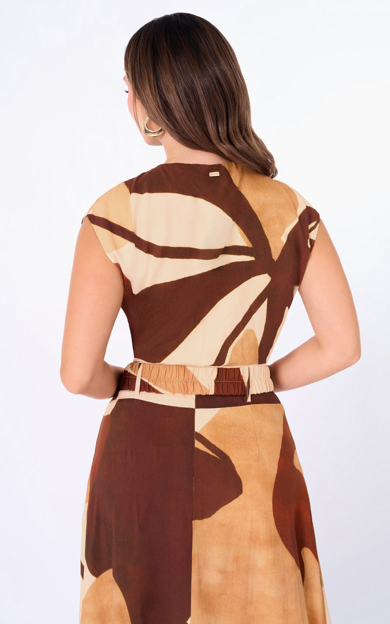 CONJUNTO TOP Y FALDA ESTAMPADA