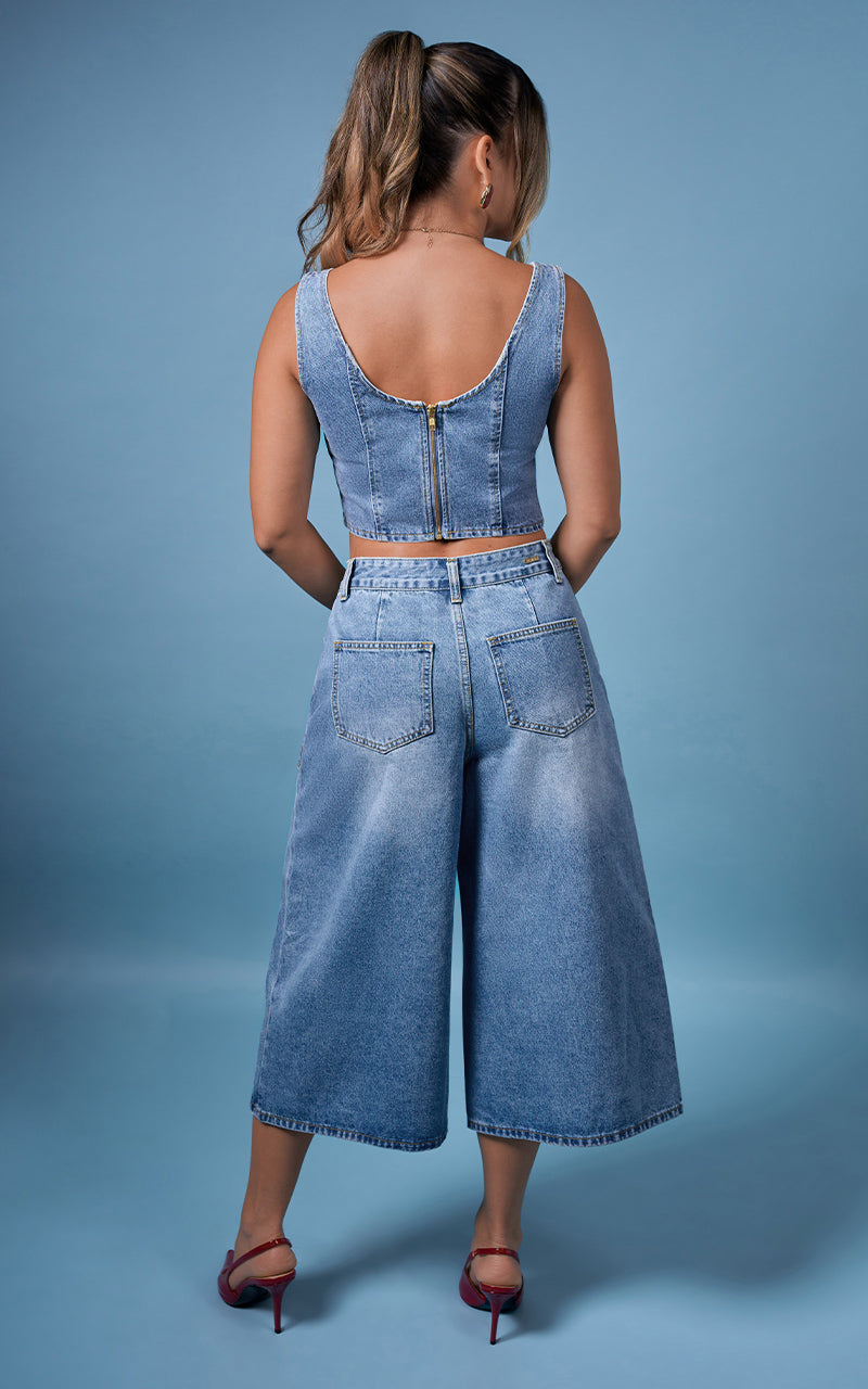 TOP DENIM SIN MANGAS