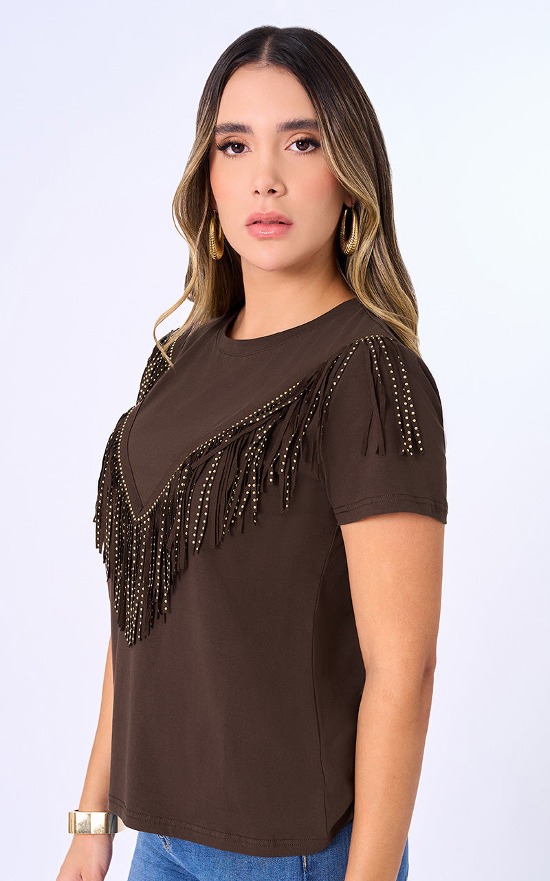 T-SHIRT CON FLECOS