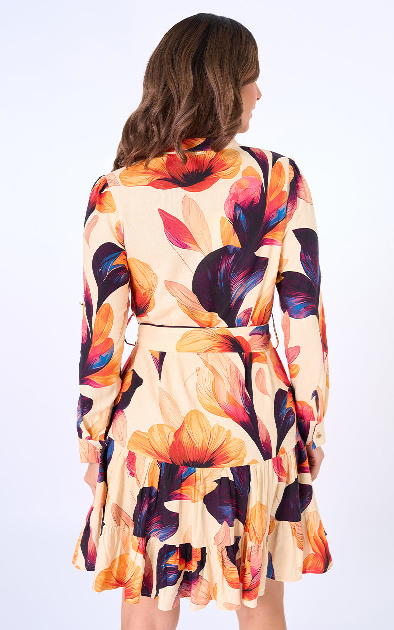 VESTIDO CORTO ESTAMPADO