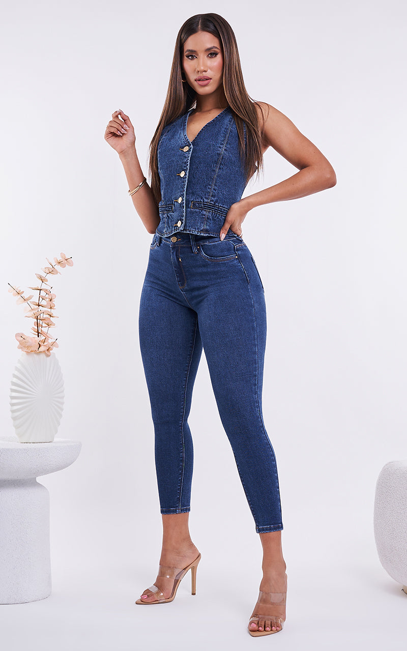 BASIC SKINNY ANKLE JEANS