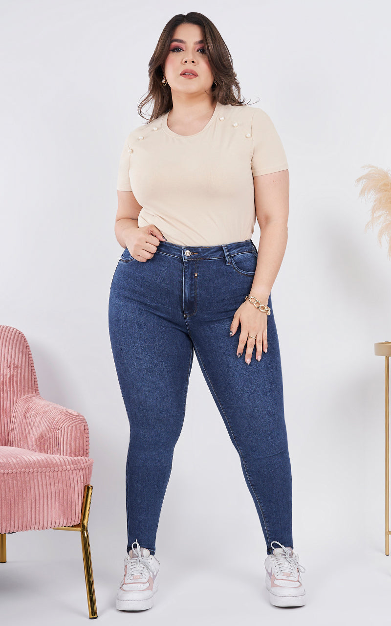 PLUS SIZE SKINNY ANKLE JEANS