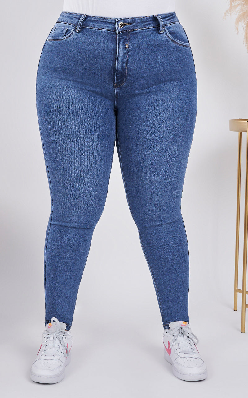 PLUS SIZE SKINNY ANKLE JEANS