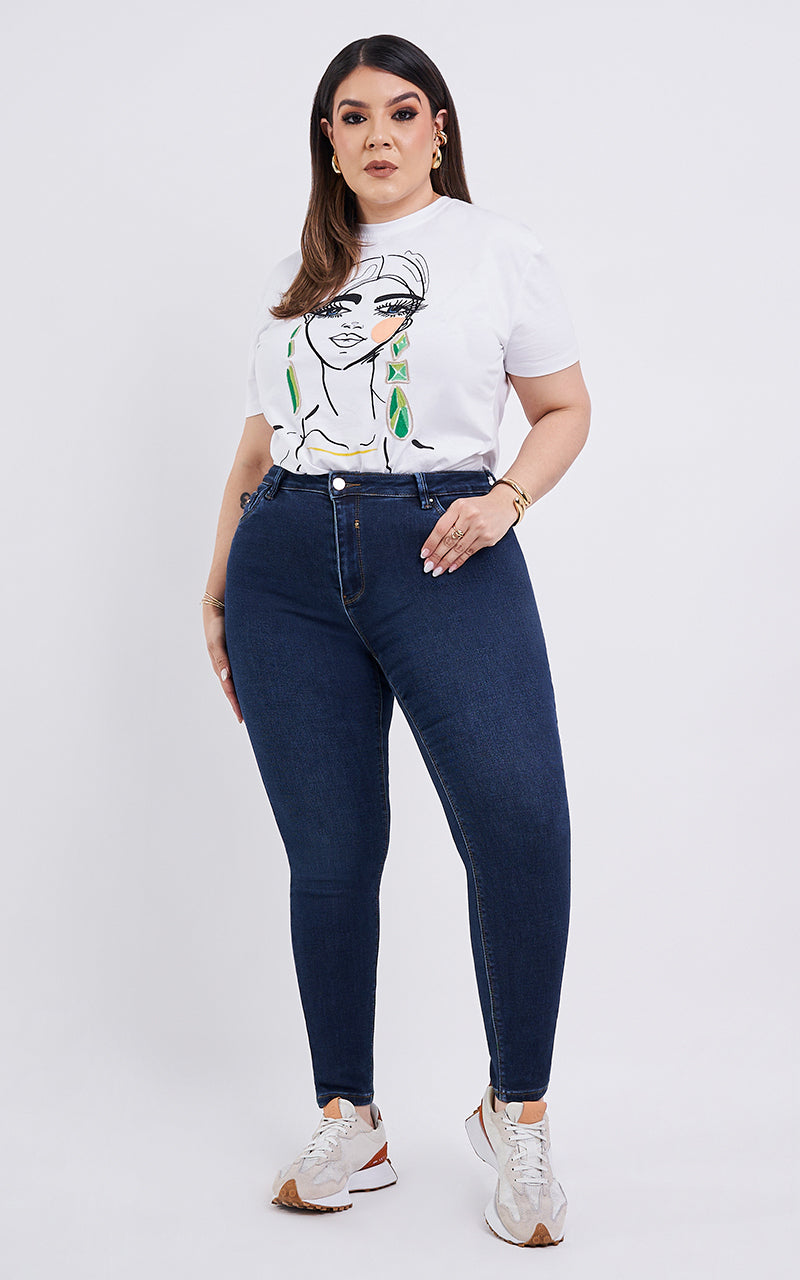 PLUS SIZE SKINNY ANKLE JEANS