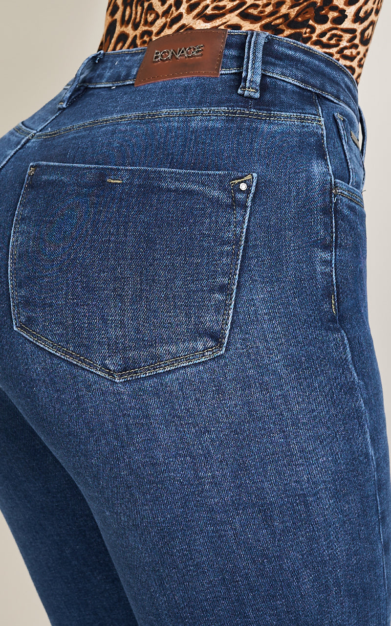 Jeans Straight Cropped Tiro Alto | Bonage
