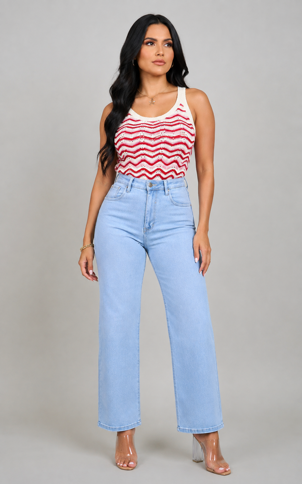 BASIC STRAIGHT CROPED JEANS