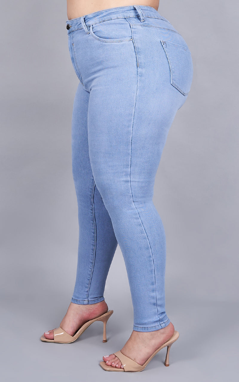 PLUS SIZE SKINNY ANKLE JEANS