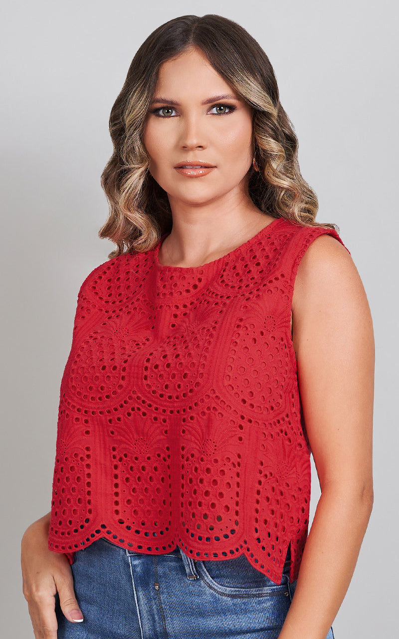 SCARLET CHARM BLOUSE