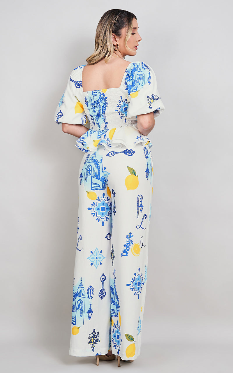 AMALFI LEMON BLOUSE