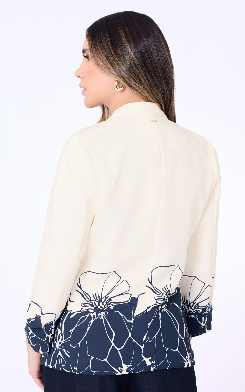 BLAZER CON DETALLES ESTAMPADOS