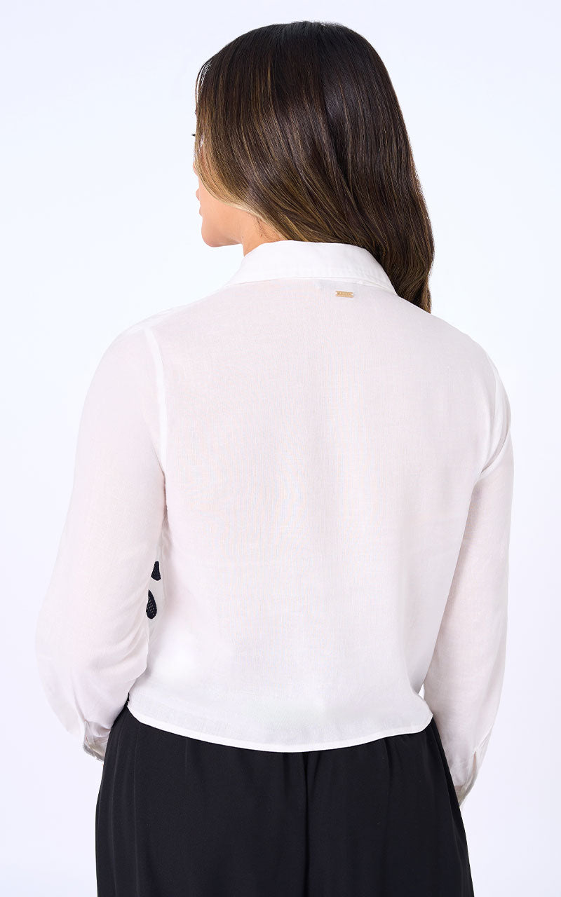 CAMISA BLANCA BORDADA MANGA LARGA