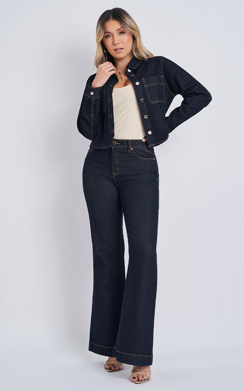 ALANYS JACKET & BETHANY FLARE JEANS