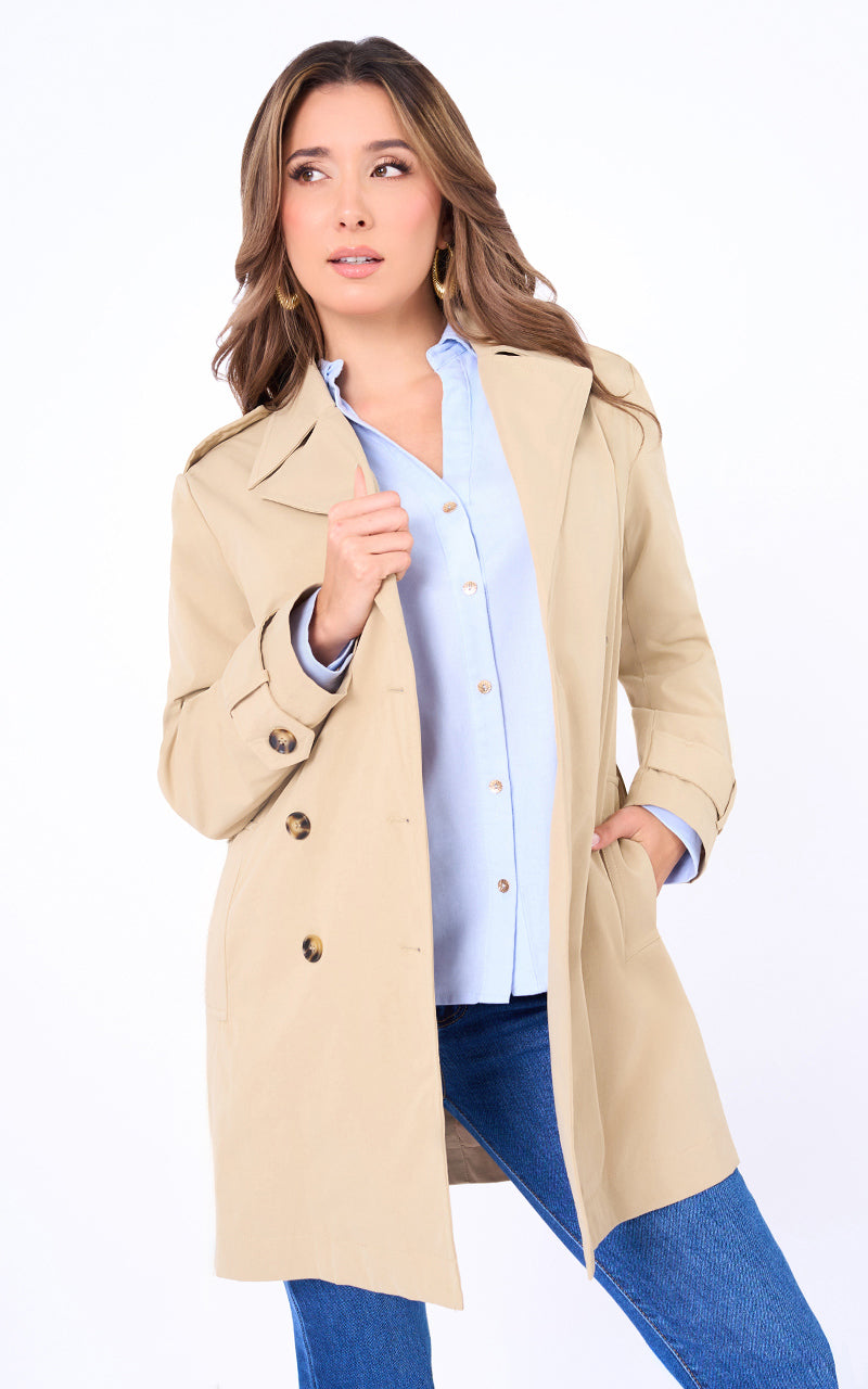 Gabardina Camel